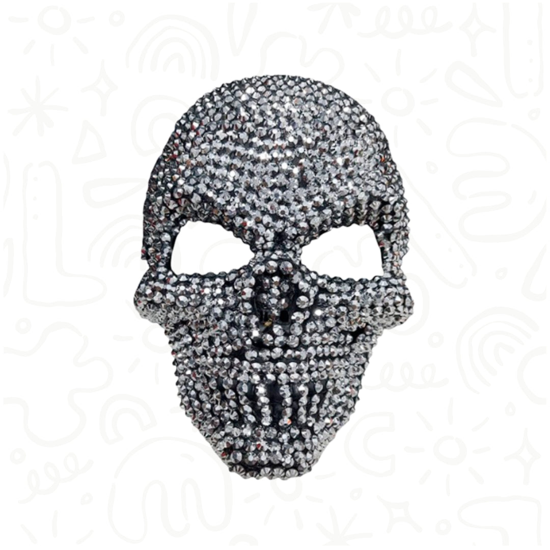 MASCARA DE CALAVERA CON BRILLANTES