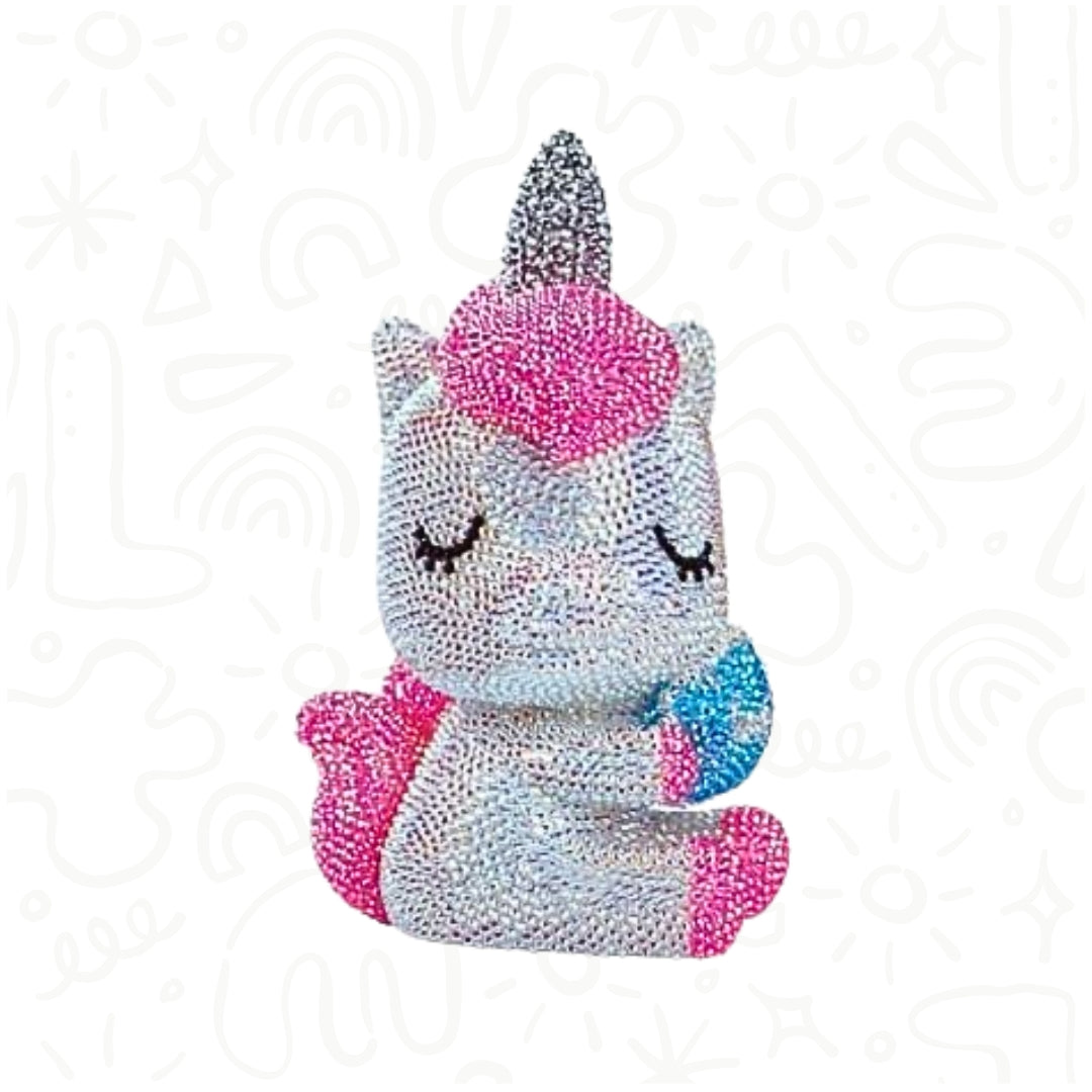 ALCANCÍA MODELO UNICORNIO PARA DECORAR CON DIAMANTES
