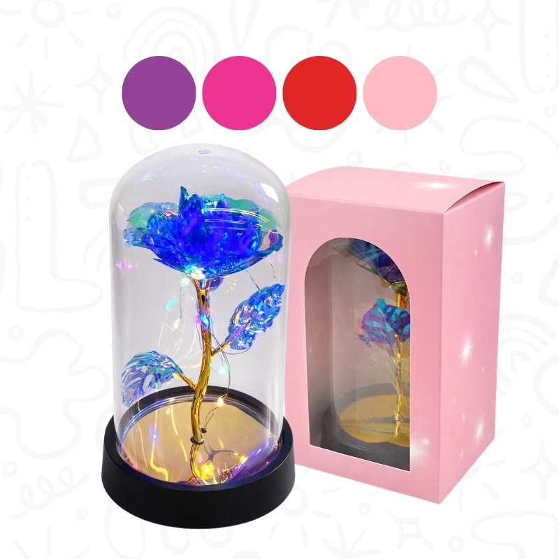 Cúpula Flor Eterna con Luz LED