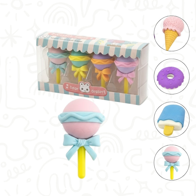 Set de Borradores x4 – Diseño de Helados