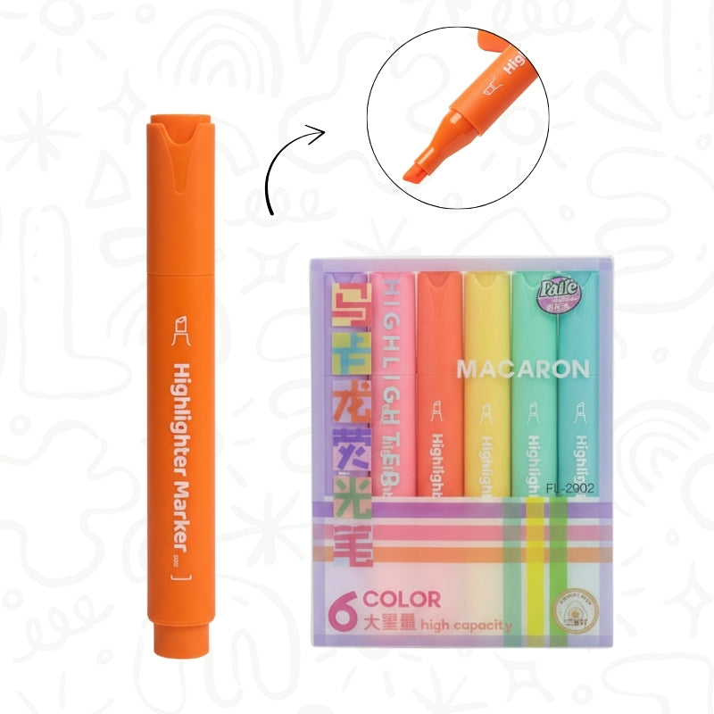 Set de Resaltadores Pastel x6 Colores Pastel