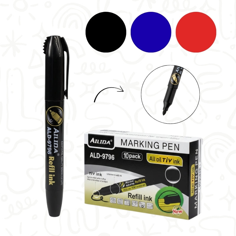 Marcadores Permanentes Tinta Indeleble de Alta Duración