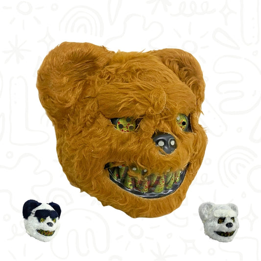 Máscara de Oso Terrorífica con Pelaje Sintético para Halloween