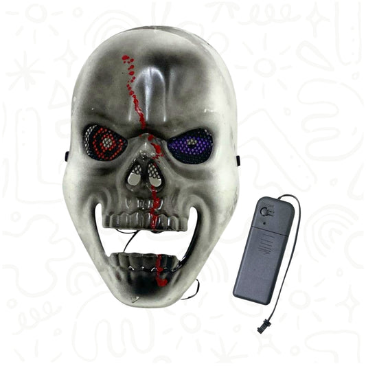 Máscara Halloween Esqueleto LED