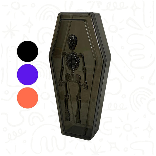 Ataúd Decorativo con Diseño de Esqueleto