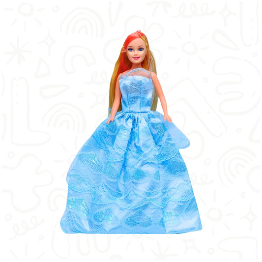 MUÑECA PRINCESA CON VESTIDO LINDO