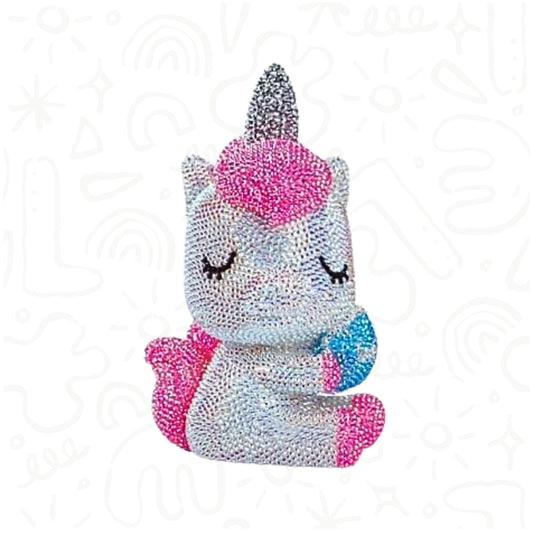 ALCANCÍA MODELO UNICORNIO PARA DECORAR CON DIAMANTES