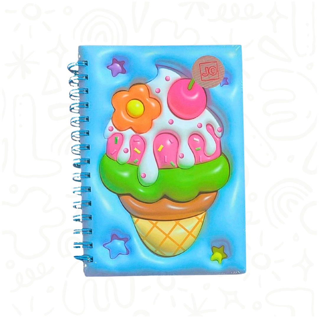 CUADERNO DOBLE ARGOLLA PASTA DURA HELADO