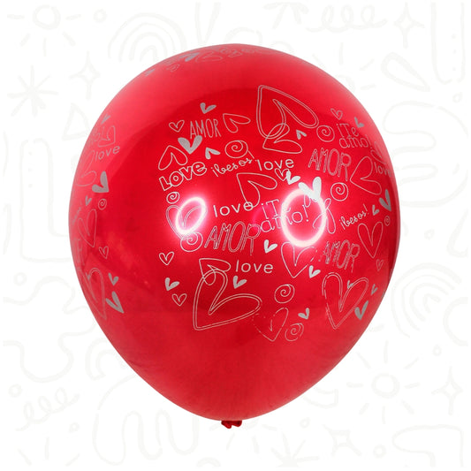 SET GLOBOS X12 (AMOR-LOVE)