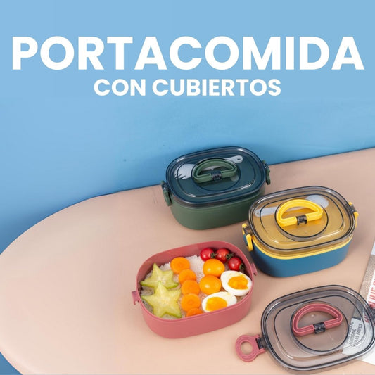 PORTACOMIDA CON CUBIERTOS