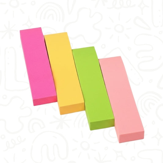 Paquete de Notas Adhesivas en Tiras Colores Surtidos