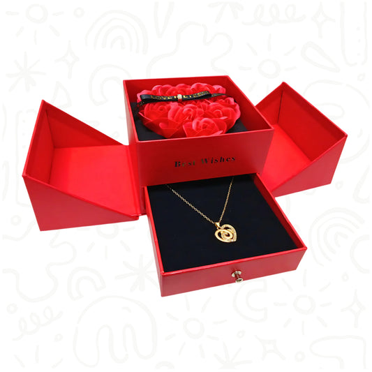 JUEGO DE JOYAS CON FLORES DE JABÓN X9