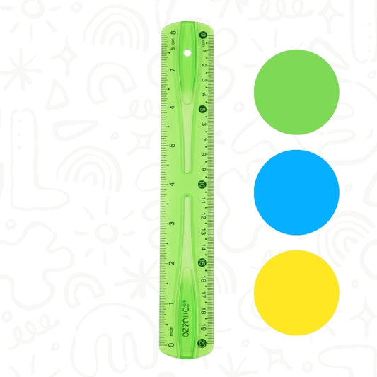 Regla Flexible de 20 cm Plástica y Resistente