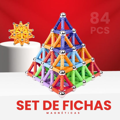 SET DE FICHAS MAGNÉTICAS 84 PCS