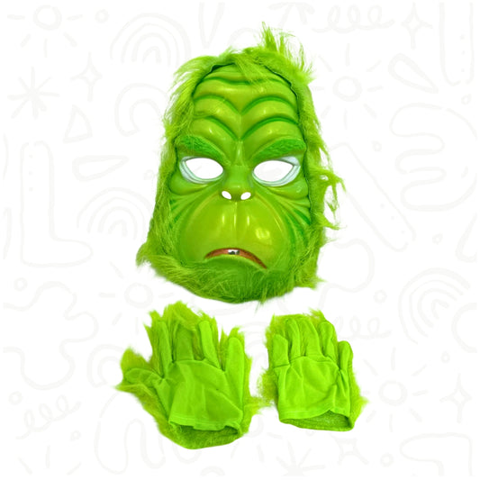 Set de Máscara y Guantes Grinch