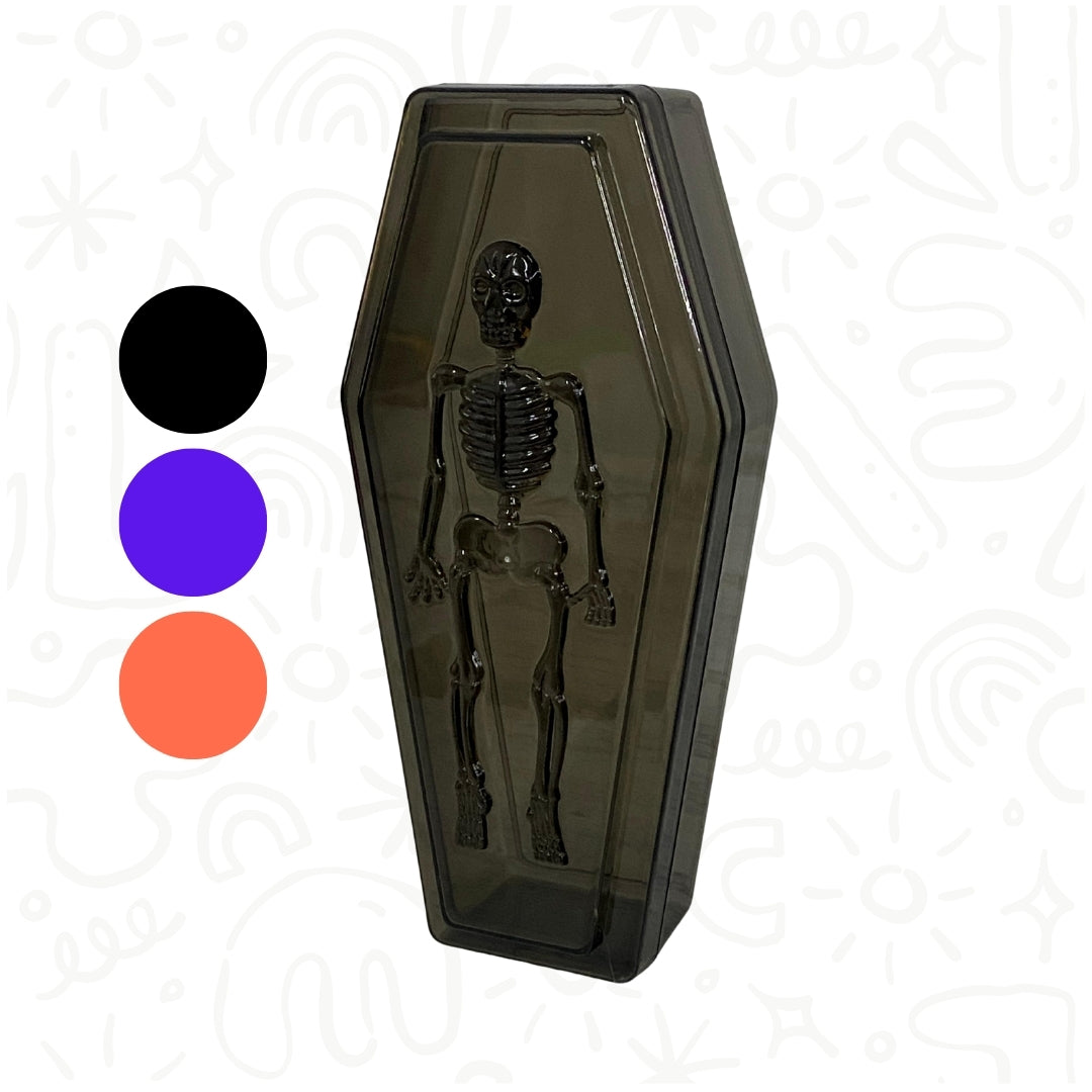 Ataúd Decorativo con Diseño de Esqueleto