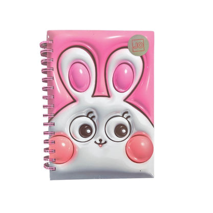 CUADERNO DOBLE ARGOLLA PASTA DURA, DISEÑO CONEJO