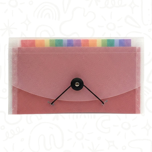 Archivador con Separadores de Colores y Cierre Elástico