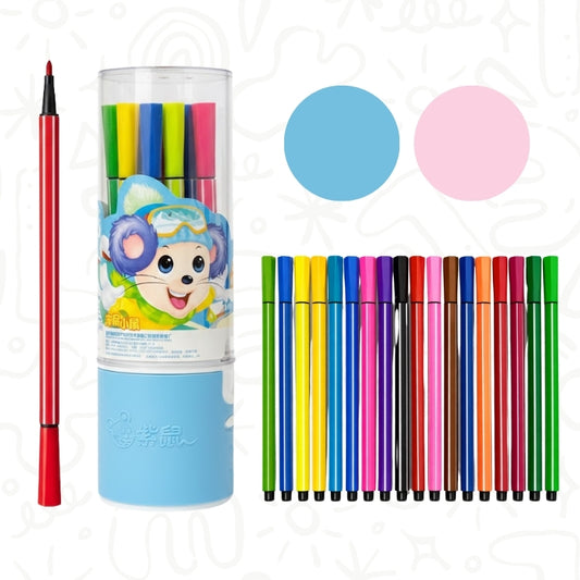 Set x18 Marcadores de Acuarela con Recipiente Redondo