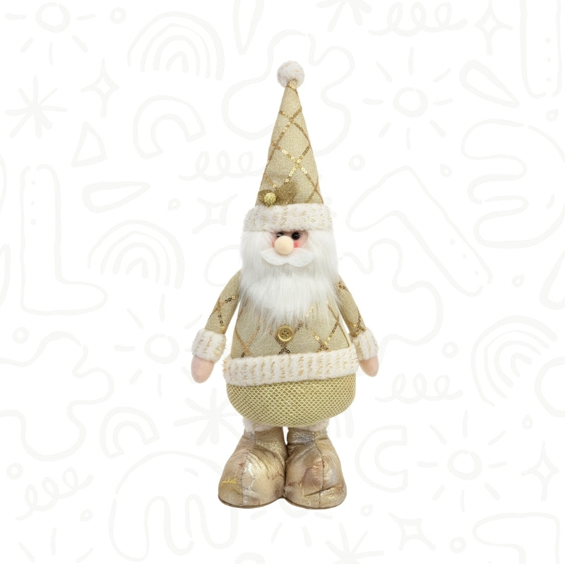 Muñeco Navideño Dorado con Pies Largos de 70,5 CM