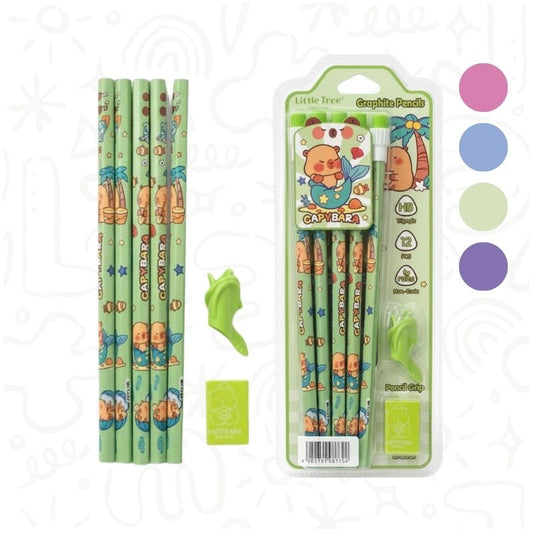 Pack x12 Lápices con Borrador y Tajalápiz Modelo Ositos