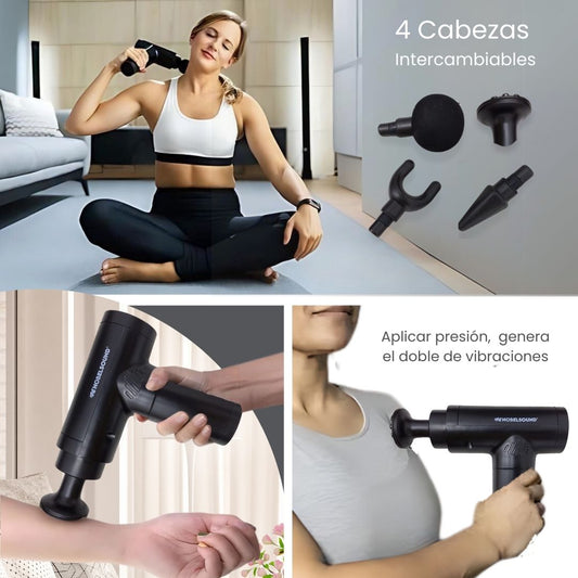 MASAJEADOR MINI DE 4 CABEZAS INTERCAMBIABLES