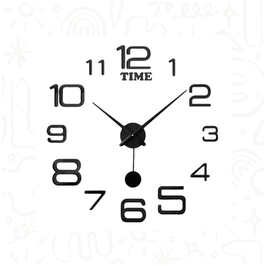 RELOJ PARA PARED ADHESIVO 3D