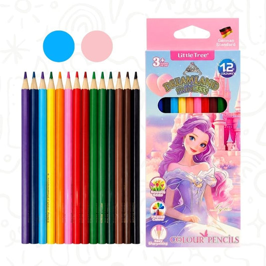 Caja x12 Lápices de Colores Diseño de Princesas