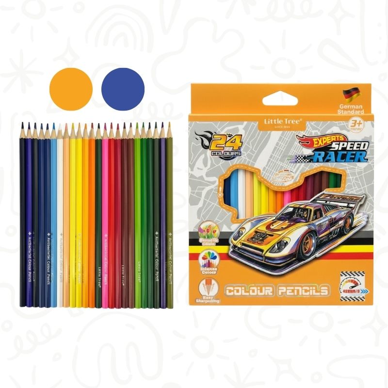 Caja x24 Lápices de Colores  Diseño de Carros