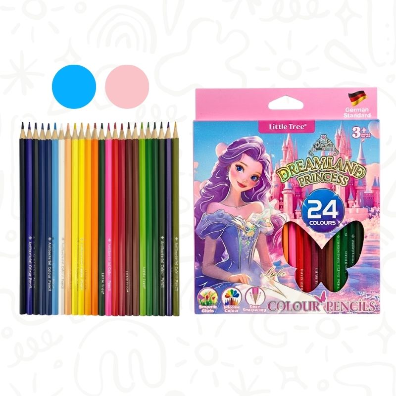 Caja x24 Lápices de Colores Diseño de Princesas