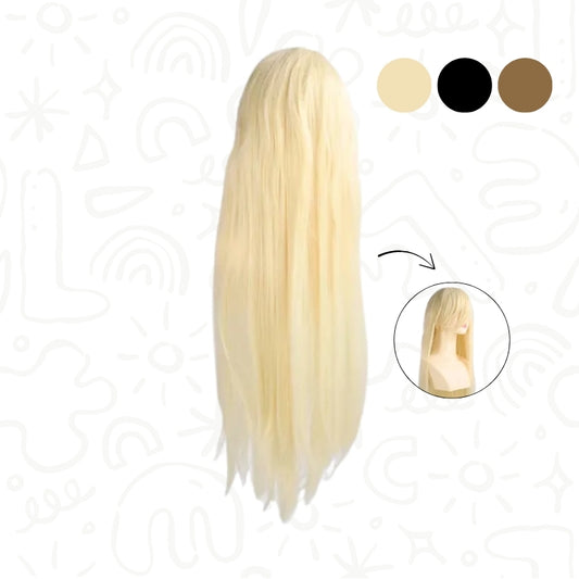 Peluca Larga Lisa para Disfraz o Cosplay