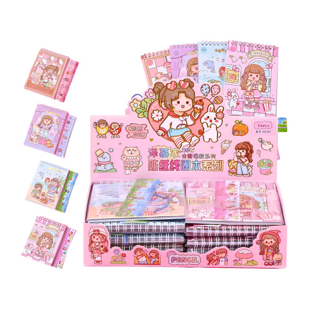 SET KAWAII CON AGENDA, REGLA Y SEPARADOR