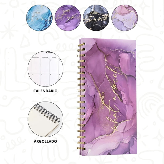 Cuaderno Planeador Argollado Horizontal